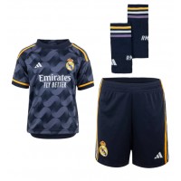 Camisa de time de futebol Real Madrid David Alaba #4 Replicas 2º Equipamento Infantil 2023-24 Manga Curta (+ Calças curtas)